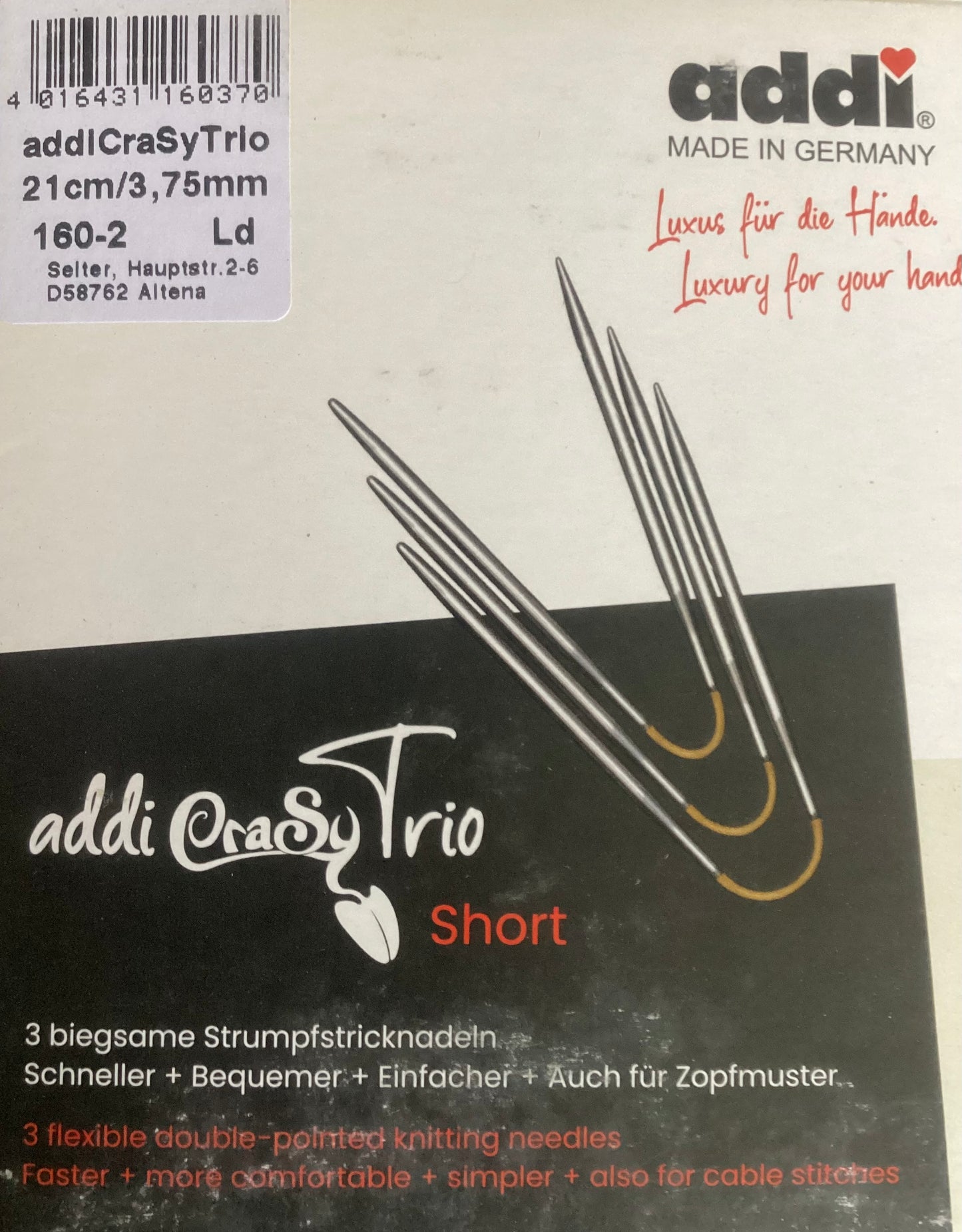 Addi trio needles 3.75