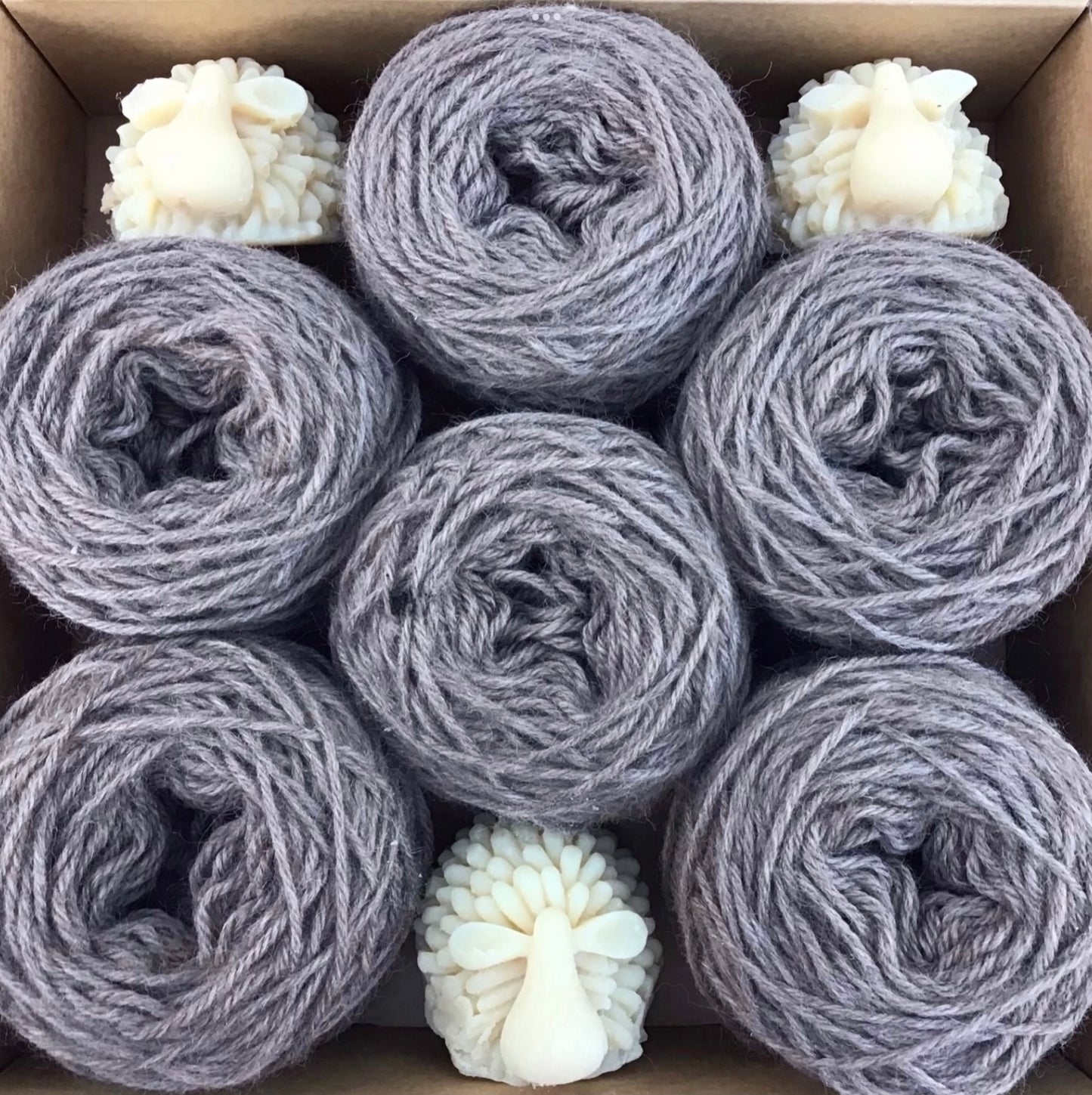 Gift pack of Naturally coloured Corriedale and plain goats milk sheep