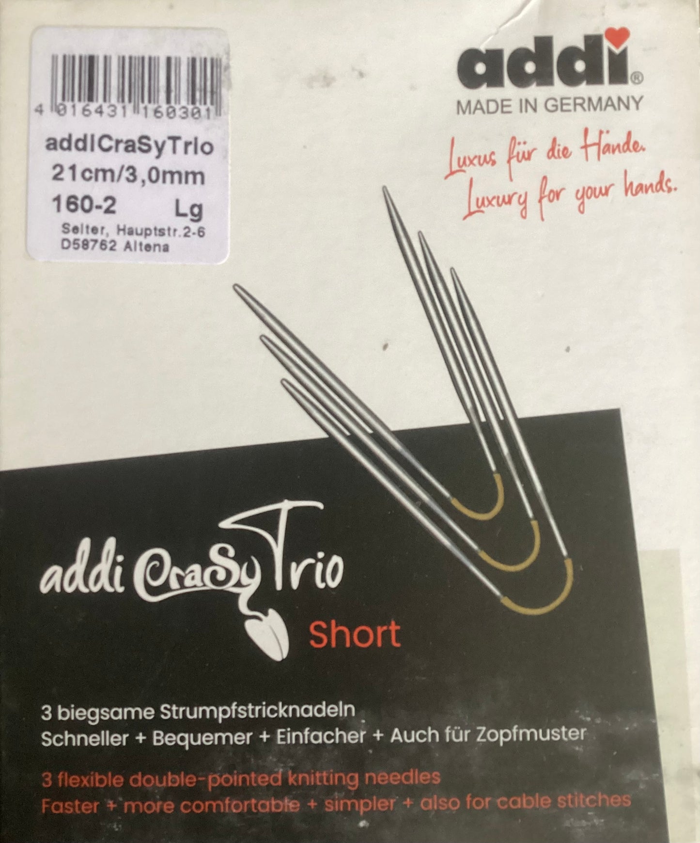 Addi trio 3.0 needles
