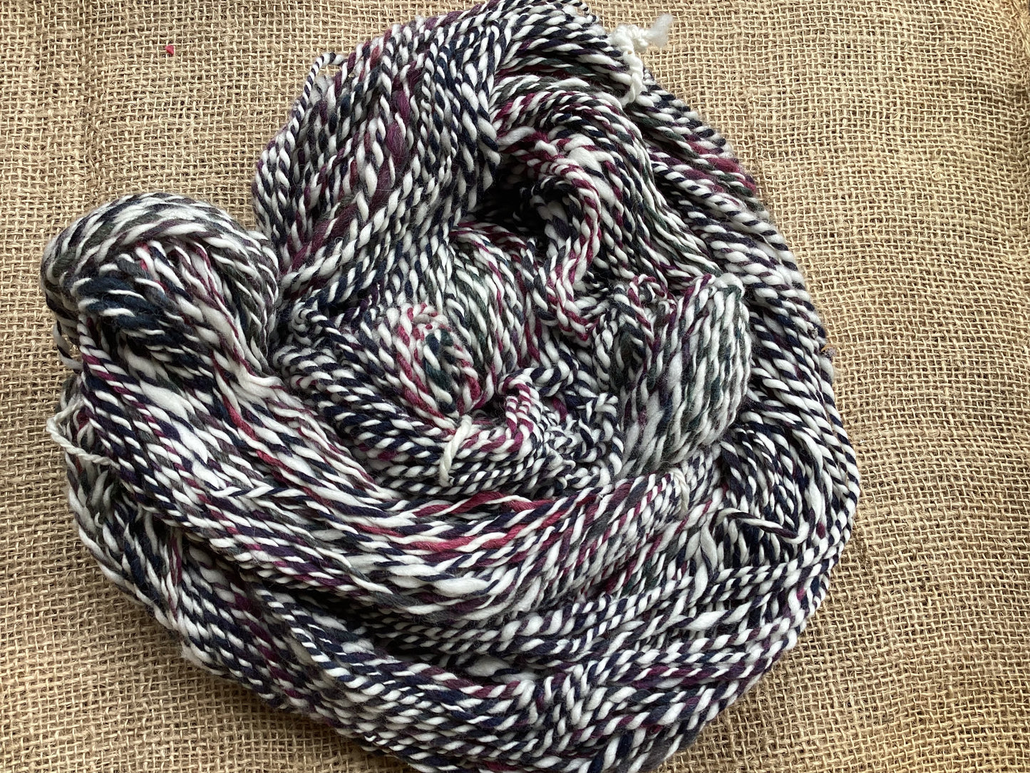 (Handspun Merino and corriedale with eri silk 8ply yarn 200g.