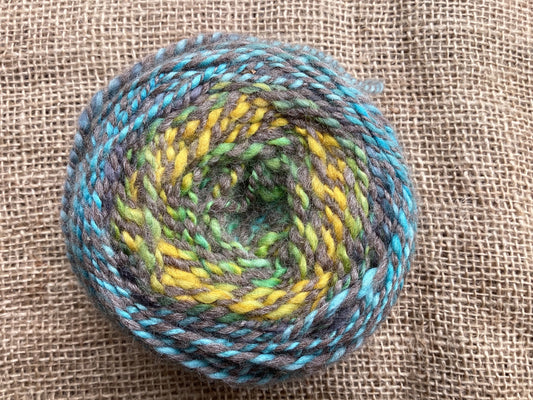 Handspun merino 8 ply yarn 100 g grey hues