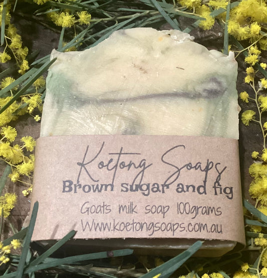 Brown sugar and fig goats milk soap 100 g