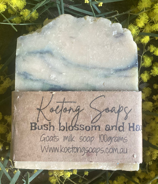 Bush blossom and hay goats milk soap100 g