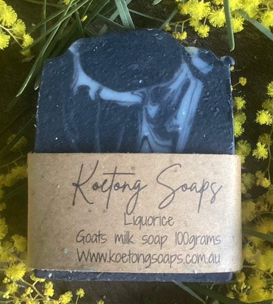 Liquorice goats milk soap 100 g