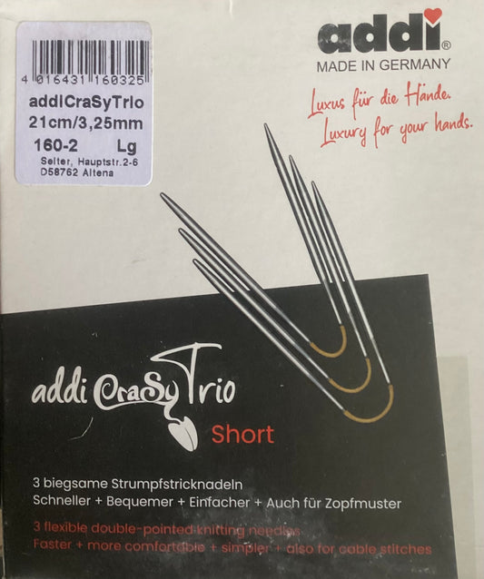 Addi trio needles 3.25