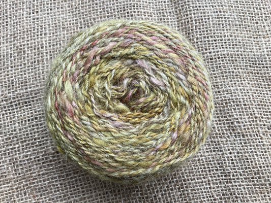 Handspun English Leicester/ Corriedale blend 8 ply yarn 100 g.