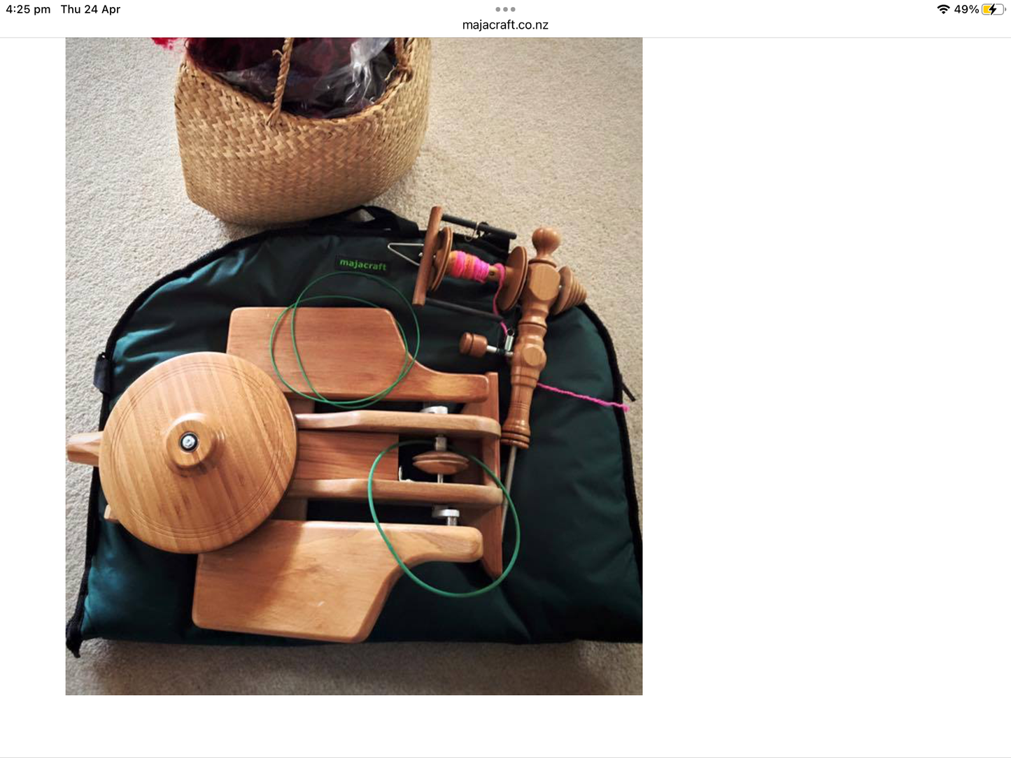 Majacraft Little Gem travel spinning wheel