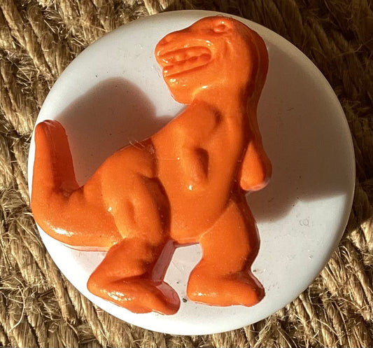 Orange dinosaur button 25 cm