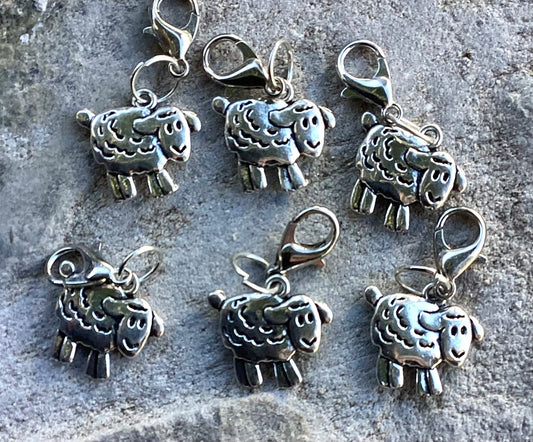 Wooly sheep stitch markers