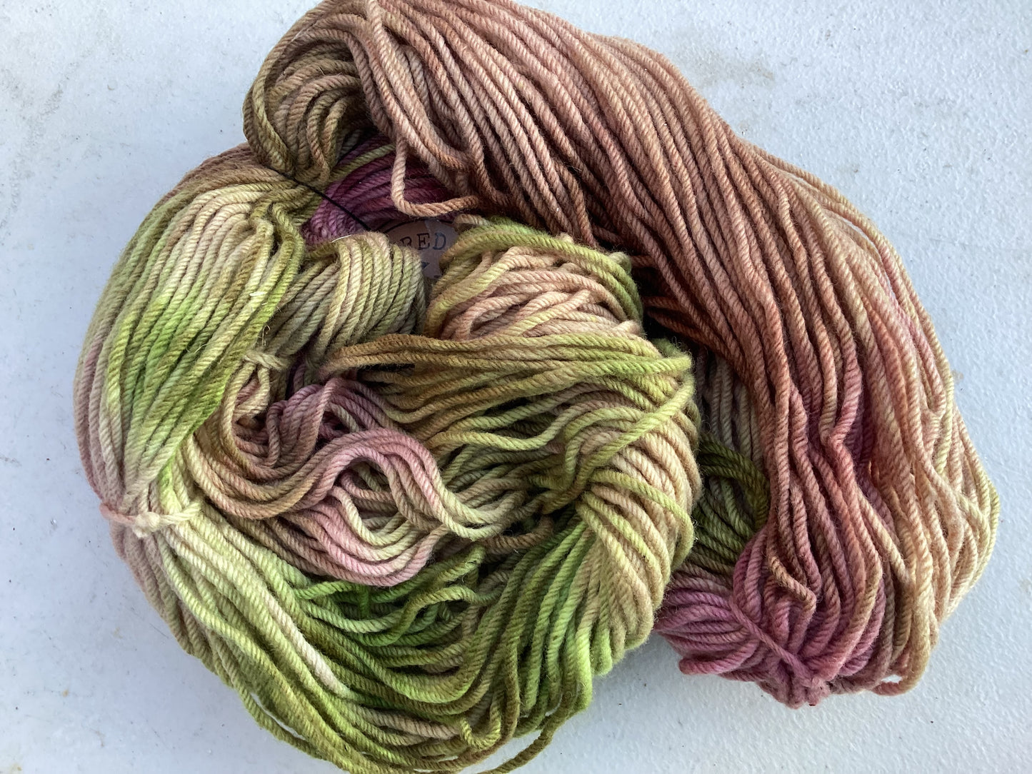 Green swirl 12 ply Polwarth