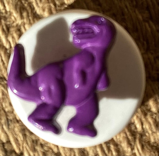 Purple dinosaur button 25 cm