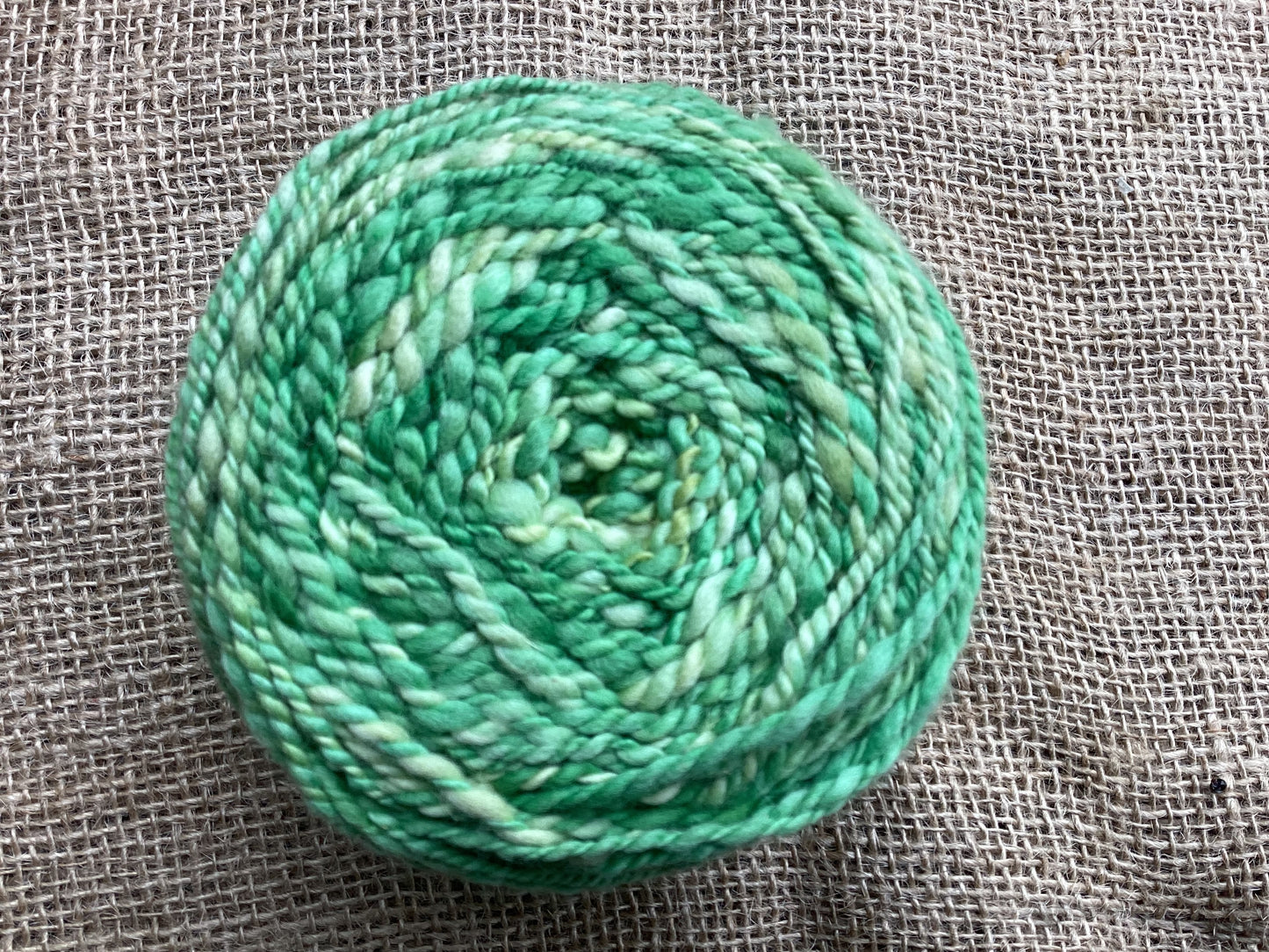 Handspun merino 8 ply yarn 100 g autumn green