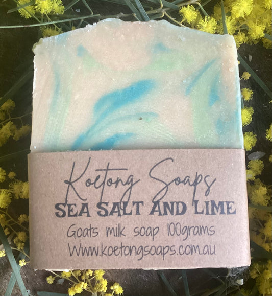 Sea salt and lime goats milk soap100 g
